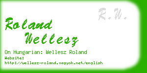 roland wellesz business card